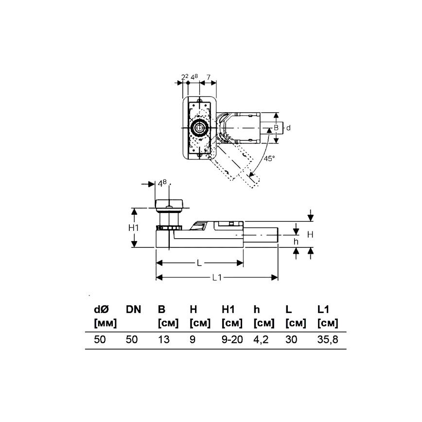 Geberit 154.150.00.1 - Kit de montagem para canaleta de escoamento CleanLine 90-220 mm