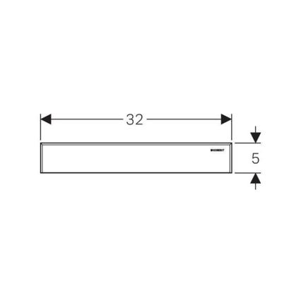 Geberit 154.336.FW.1 - Conjunto de montagem para escoamento na parede 32x5cm em aço inoxidável
