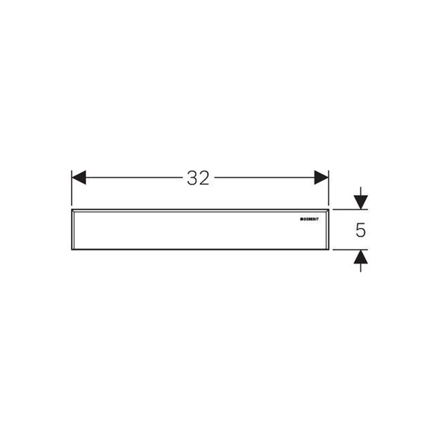 Geberit 154.336.FW.1 - Conjunto de montagem para escoamento na parede 32x5cm em aço inoxidável