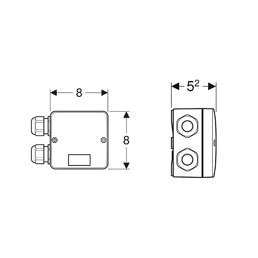 Geberit 244.120.00.1 - Caixa de ligação combinada
