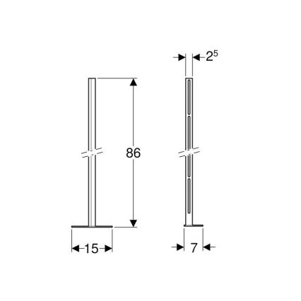 Geberit 457.872.26.1 - Conjunto de suportes com placa de base Kombifix, 2 peças