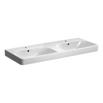 Geberit 500.223.01.1 - Lavatório duplo suspenso Smyle Square 120x48 cm cerâmica/branco