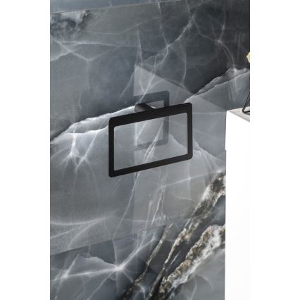 Gedy - Cabide de parede para toalhas PIRENEI 15x23 cm preto mate