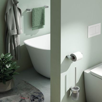 Gedy - Cabide de parede para toalhas PIRENEI 6,6x60 cm cromo brilhante