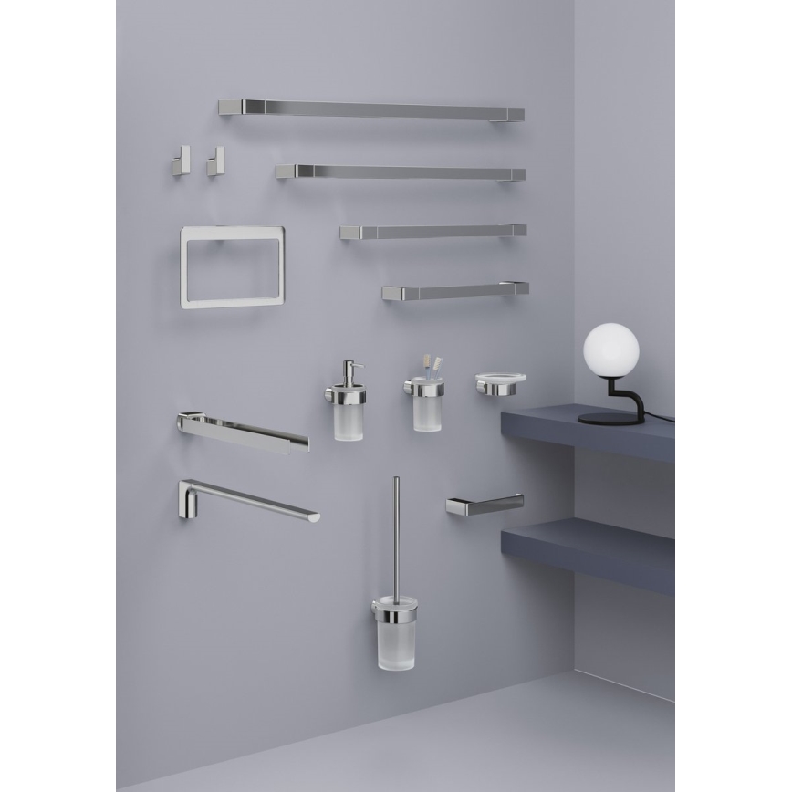 Gedy - Cabide de parede para toalhas PIRENEI 6,6x60 cm cromo brilhante