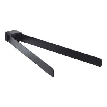 Gedy - Cabideiro de parede giratório para toalhas PIRENEI 36 cm preto mate