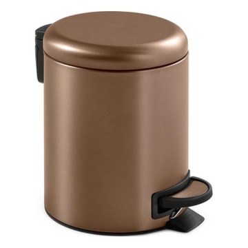Gedy - Cesto do lixo POTTY 5 l com fecho amortecido, bronze
