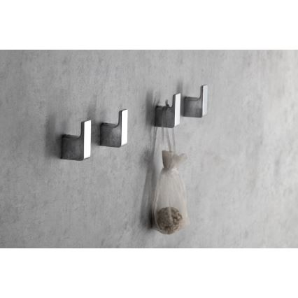 Gedy - CONJUNTO 2x Ganchos de parede PIRENEI cromado brilhante