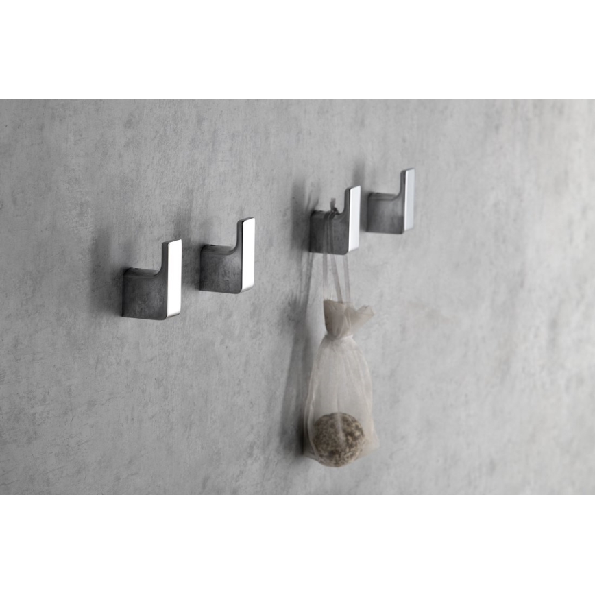 Gedy - CONJUNTO 2x Ganchos de parede PIRENEI cromado brilhante