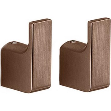 Gedy - Conjunto com 2 ganchos de parede PIRENEI, cor bronze