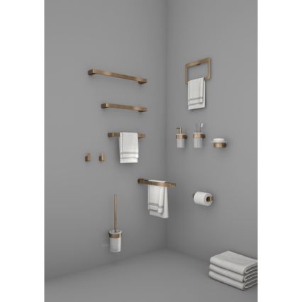 Gedy - Conjunto com 2 ganchos de parede PIRENEI, cor bronze