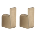 Gedy - Conjunto de 2 ganchos de parede PIRENEI dourado fosco