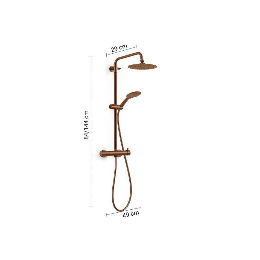 Gedy - Conjunto de duche com misturador STAR PLUS bronze