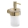 Gedy - Dispensador de sabão de parede PIRENEI 110 ml, vidro leitoso/dourado