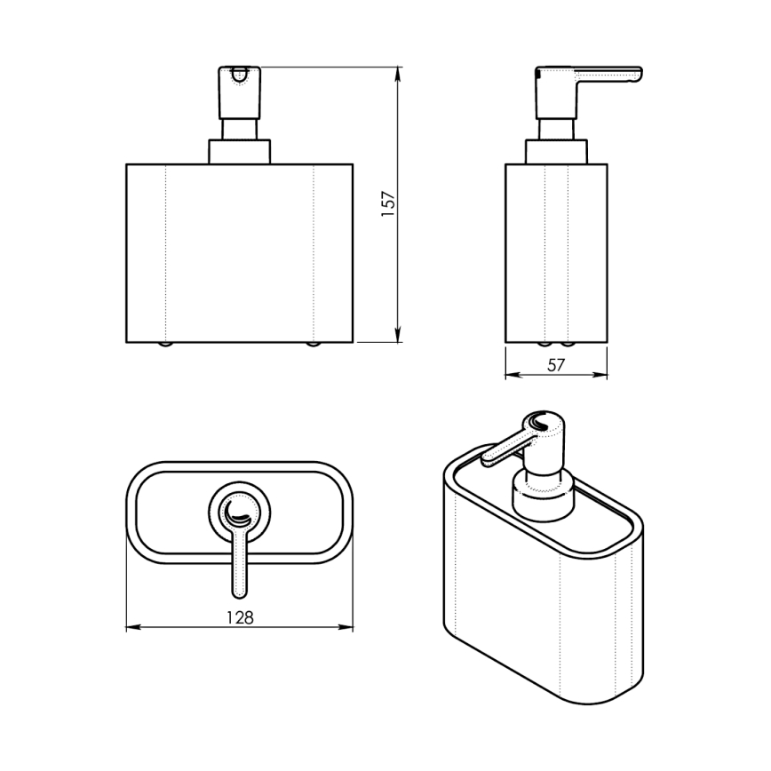 Gedy - Dispensador de sabão NINFEA branco/bambu