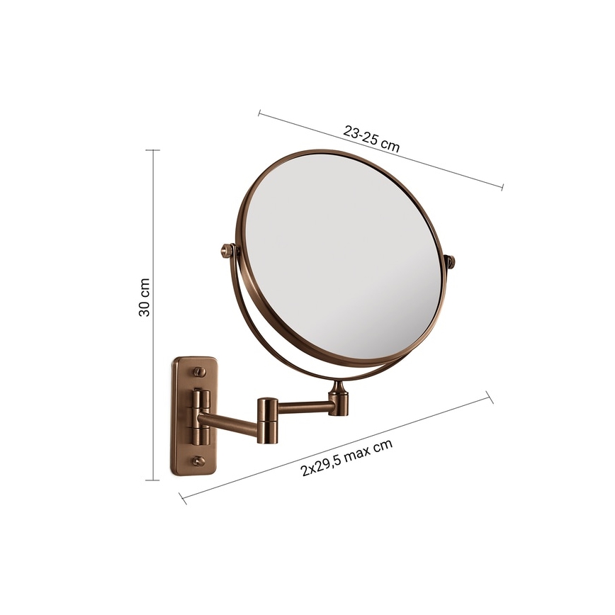 Gedy - Espelho de maquilhagem de parede GAIA bronze
