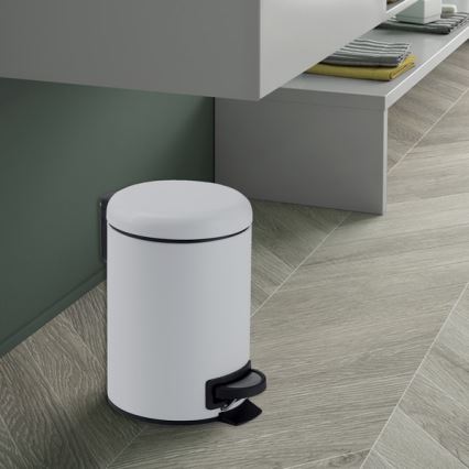 Gedy - Lixeira POTTY 5 l com fecho suave, branca