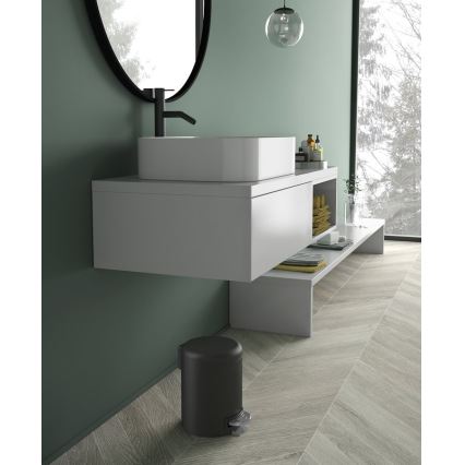 Gedy - Lixeira POTTY 5 l com fecho suave, preto fosco