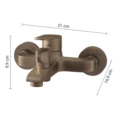 Gedy - Misturador de banheira COMO em bronze