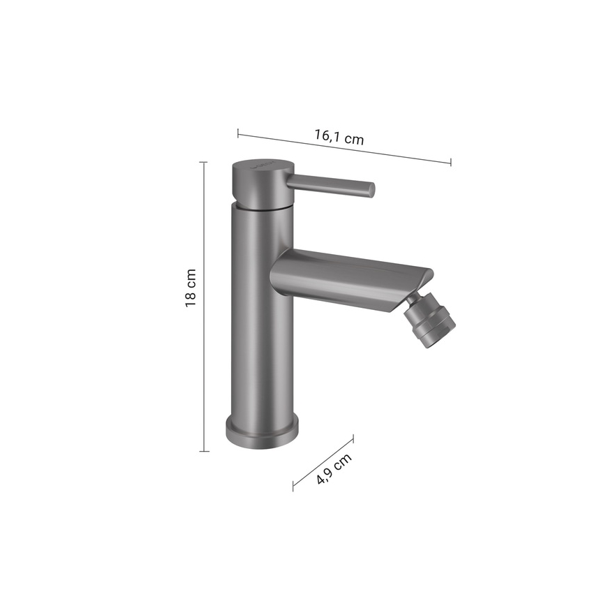 Gedy - Misturador para bidé COMO 18 cm cromo mate