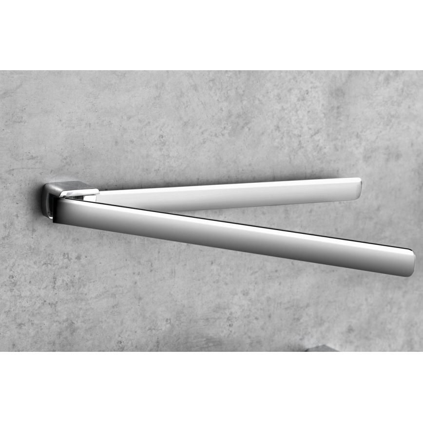 Gedy - PArede rotativo toalha suporte PIRENEI 36 cm cromado brilhante