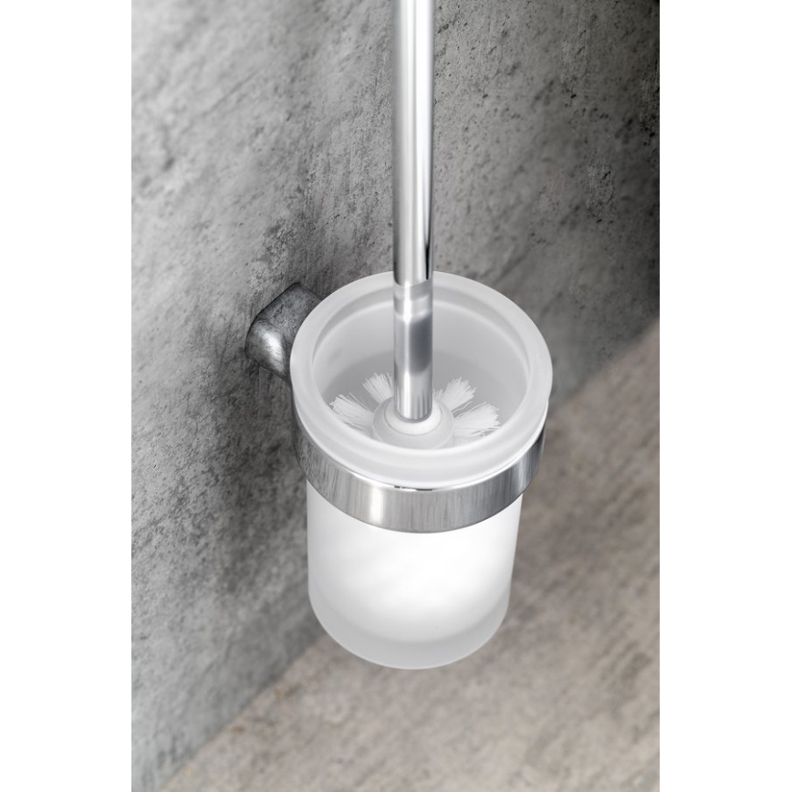 Gedy - Piaçaba de parede PIRENEI cromado brilhante/copo cetim