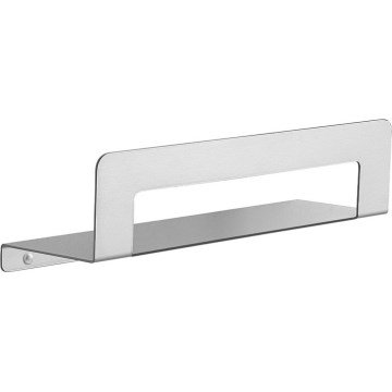 Gedy - Prateleira com suporte para toalhas CLEO 30 cm, aço inoxidável mate