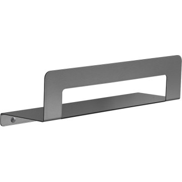 Gedy - Prateleira com toalheiro CLEO, 30 cm, cinzento metálico