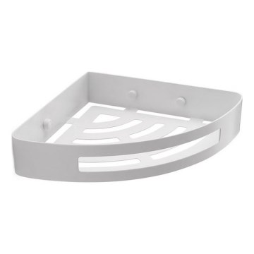 Gedy - Prateleira de canto para duche PIRENEI branco fosco