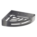 Gedy - Prateleira de canto para duche SMART 21 x 4,5 cm cinzento metálico