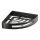 Gedy - Prateleira de canto para duche SMART 21x4,5 cm preto mate
