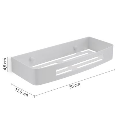 Gedy - Prateleira de parede para duche SMART 30x12,8 cm branca