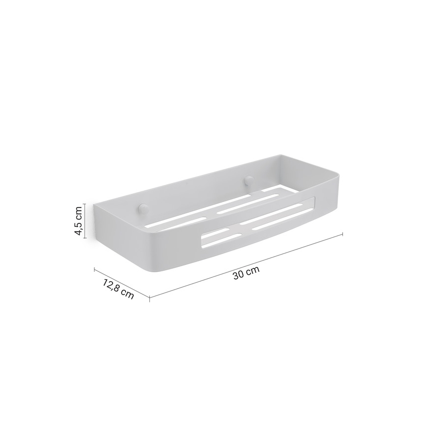 Gedy - Prateleira de parede para duche SMART 30x12,8 cm branca