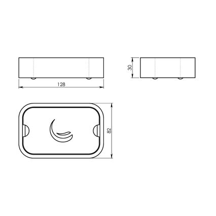 Gedy - Saboneteira NINFEA branca/bambu