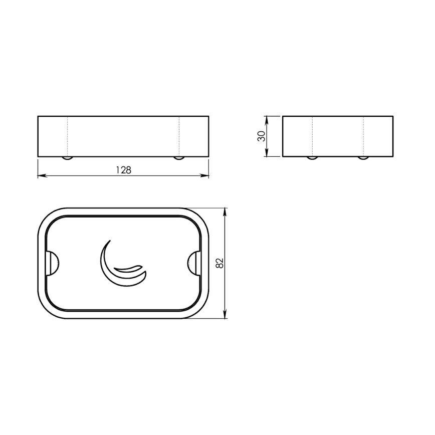 Gedy - Saboneteira NINFEA preto/bambu