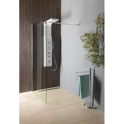 Gedy - Suporte com cabide para toalhas HIBISCUS 90,5 cm cromado brilhante