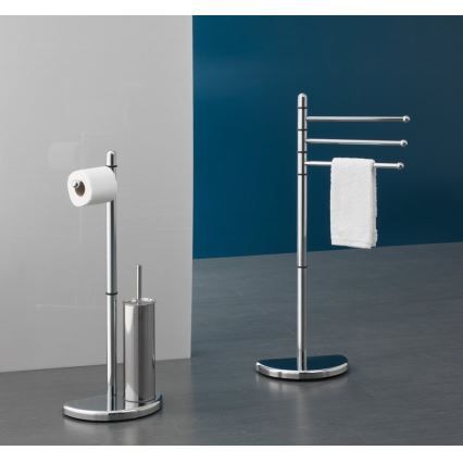 Gedy - Suporte com cabide para toalhas HIBISCUS 90,5 cm cromado brilhante