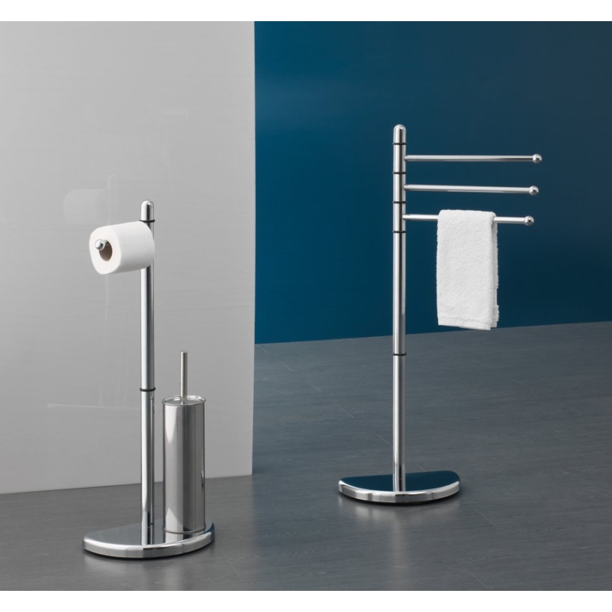 Gedy - Suporte com cabide para toalhas HIBISCUS 90,5 cm cromado brilhante