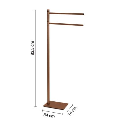 Gedy - Suporte com gancho para toalhas TRILLY 83,5 cm, bronze