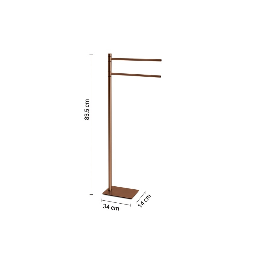 Gedy - Suporte com gancho para toalhas TRILLY 83,5 cm, bronze