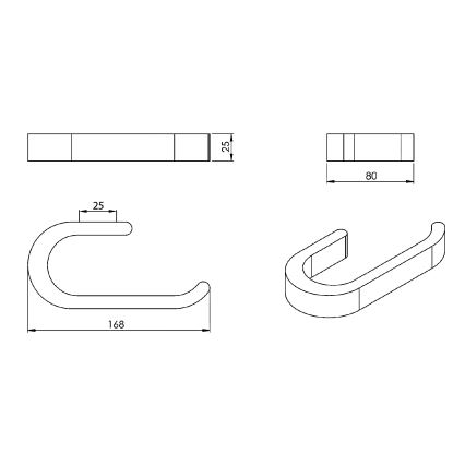Gedy - Suporte de papel higiénico HIMALAYA bambu