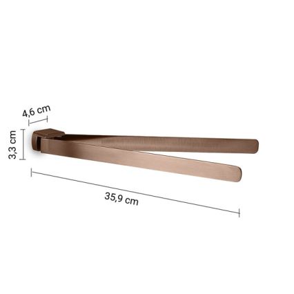 Gedy - Suporte de parede giratório para toalhas PIRENEI 36 cm bronze