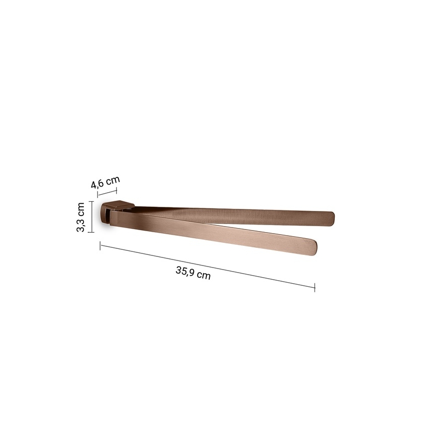 Gedy - Suporte de parede giratório para toalhas PIRENEI 36 cm bronze