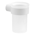 Gedy - Suporte de parede para escovas de dentes PIRENEI vidro leitoso/branco