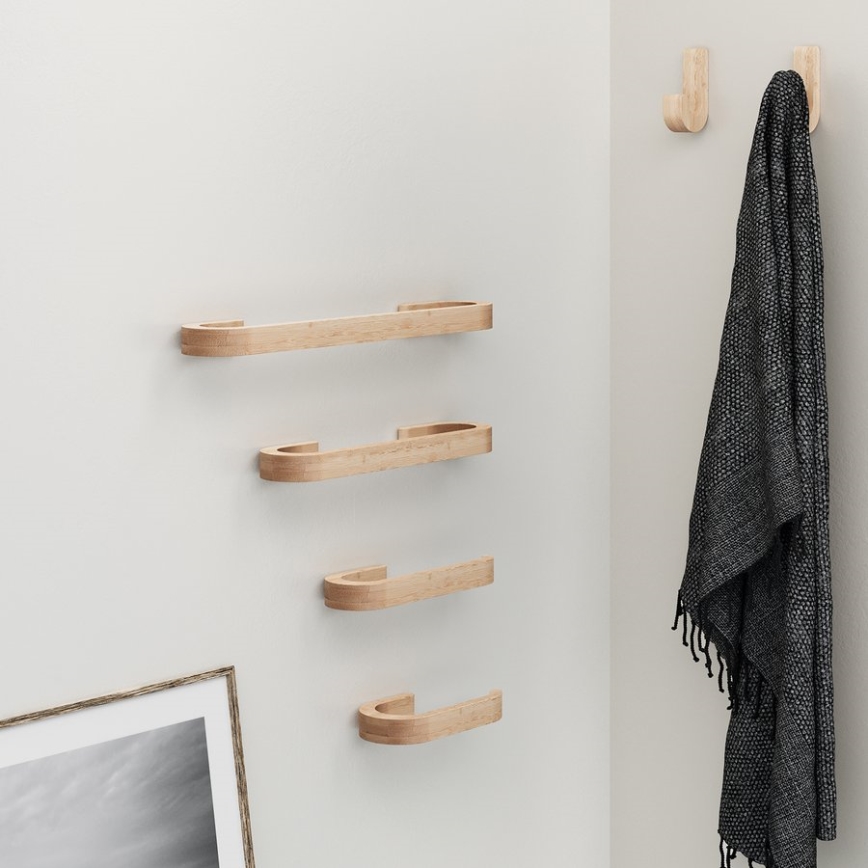 Gedy - Suporte de parede para toalha HIMALAYA 6,7x21 cm bambu