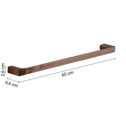 Gedy - Suporte de parede para toalhas PIRENEI 60 cm bronze