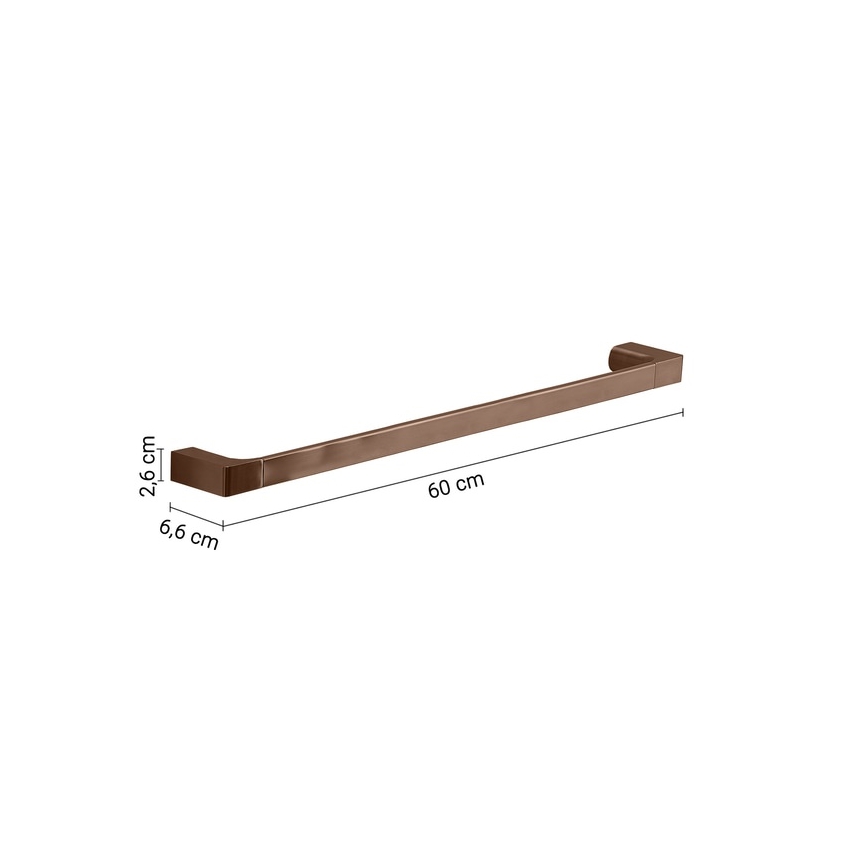 Gedy - Suporte de parede para toalhas PIRENEI 60 cm bronze