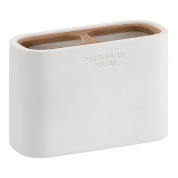 Gedy - Suporte para escova de dentes NINFEA branco/bambu