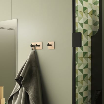 Gedy - Toalheiro autoadesivo HIMALAYA preto/bambu