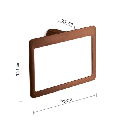 Gedy - Toalheiro de parede PIRENEI 15x23 cm bronze